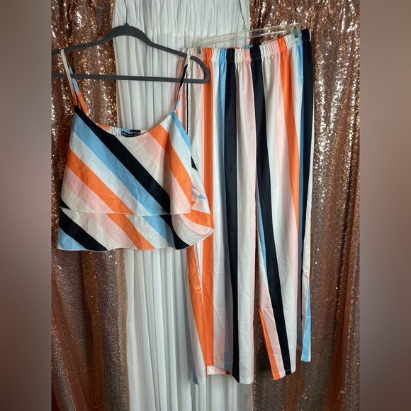 SHEIN Multi color two piece pants set - Picture 1 of 6